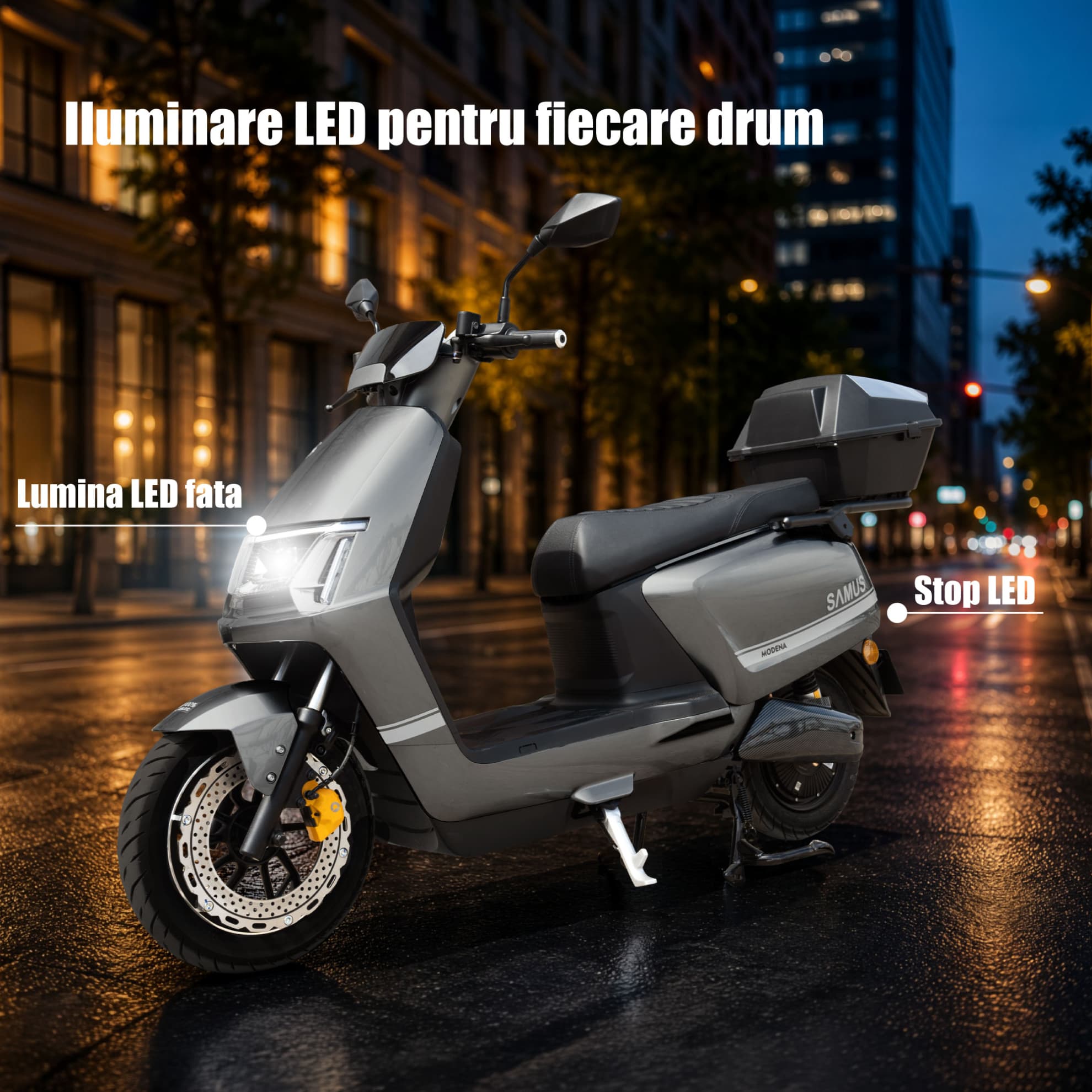 Sistem de iluminare LED scuter electric Samus Modena 45 Gri
