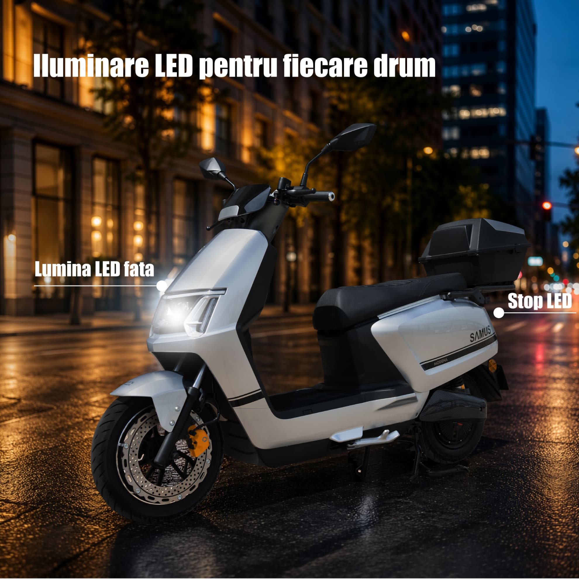 Sistem de iluminare LED scuter electric Samus Modena 45 Argintiu