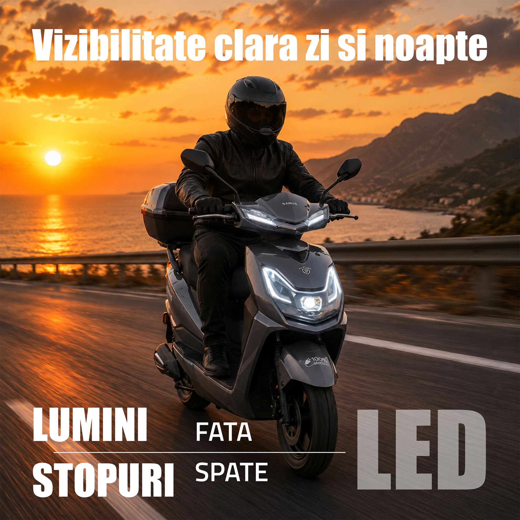 Sistem de iluminare LED scuter electric Samus Torino 25 Dark