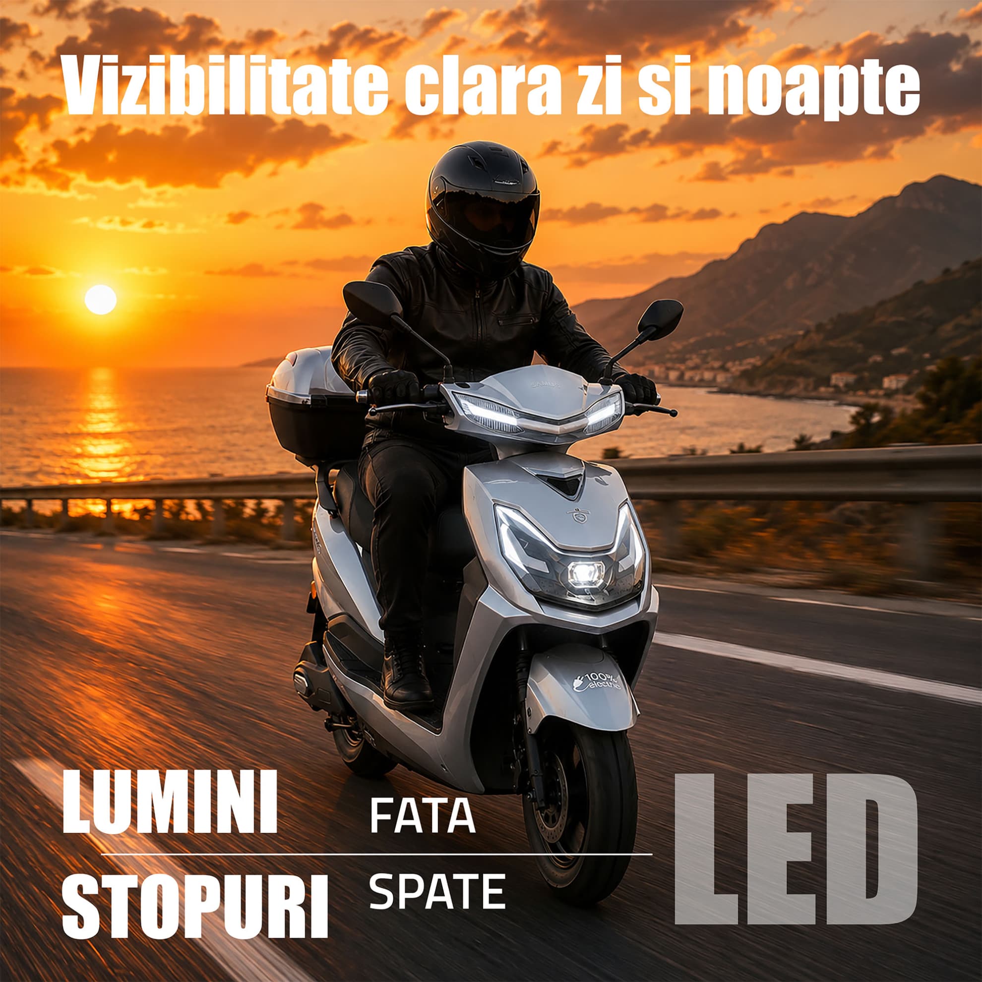 Sistem de iluminare LED scuter electric Samus Torino 25 Gri
