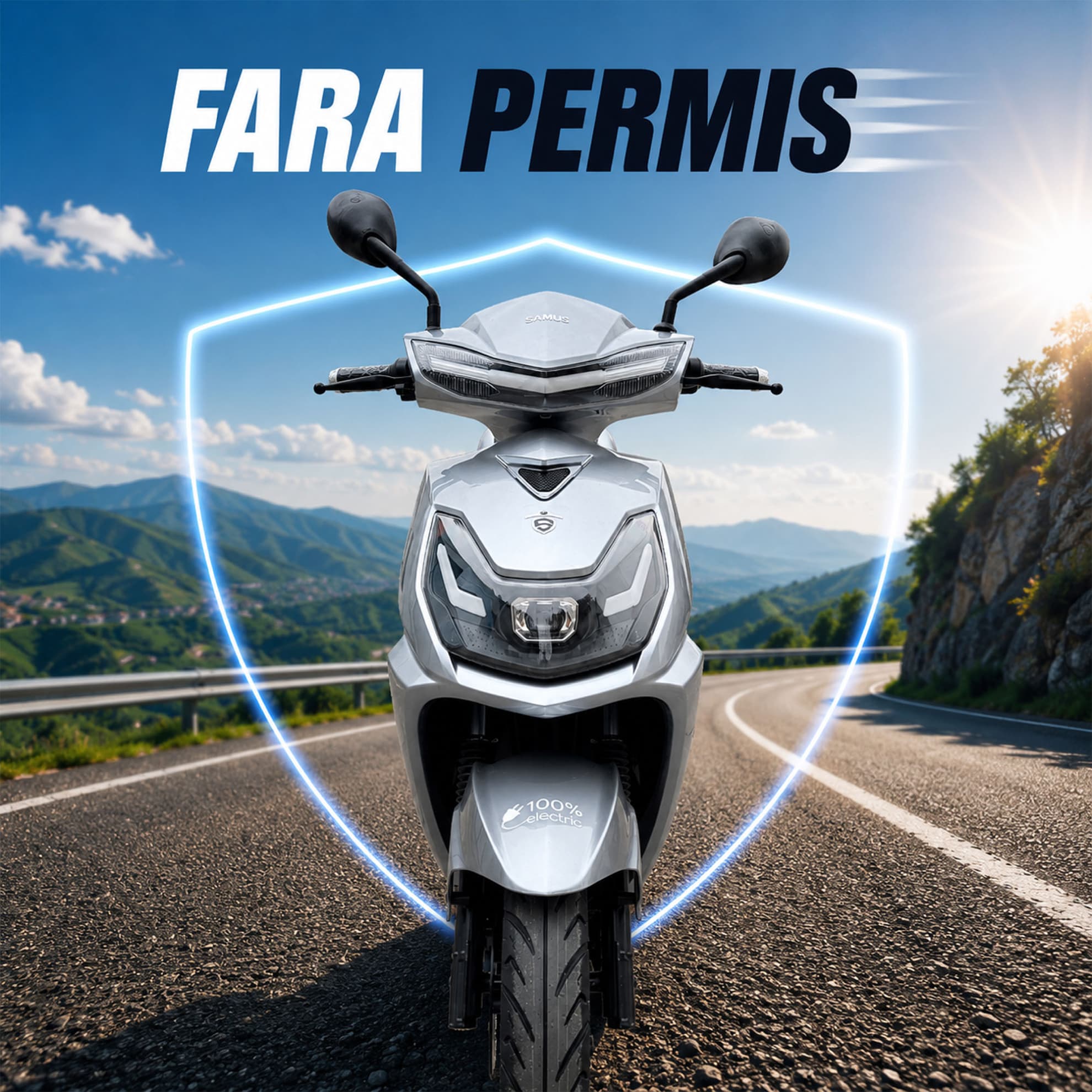 Scuter electric Samus Torino 25 Gri utilizare fără permis