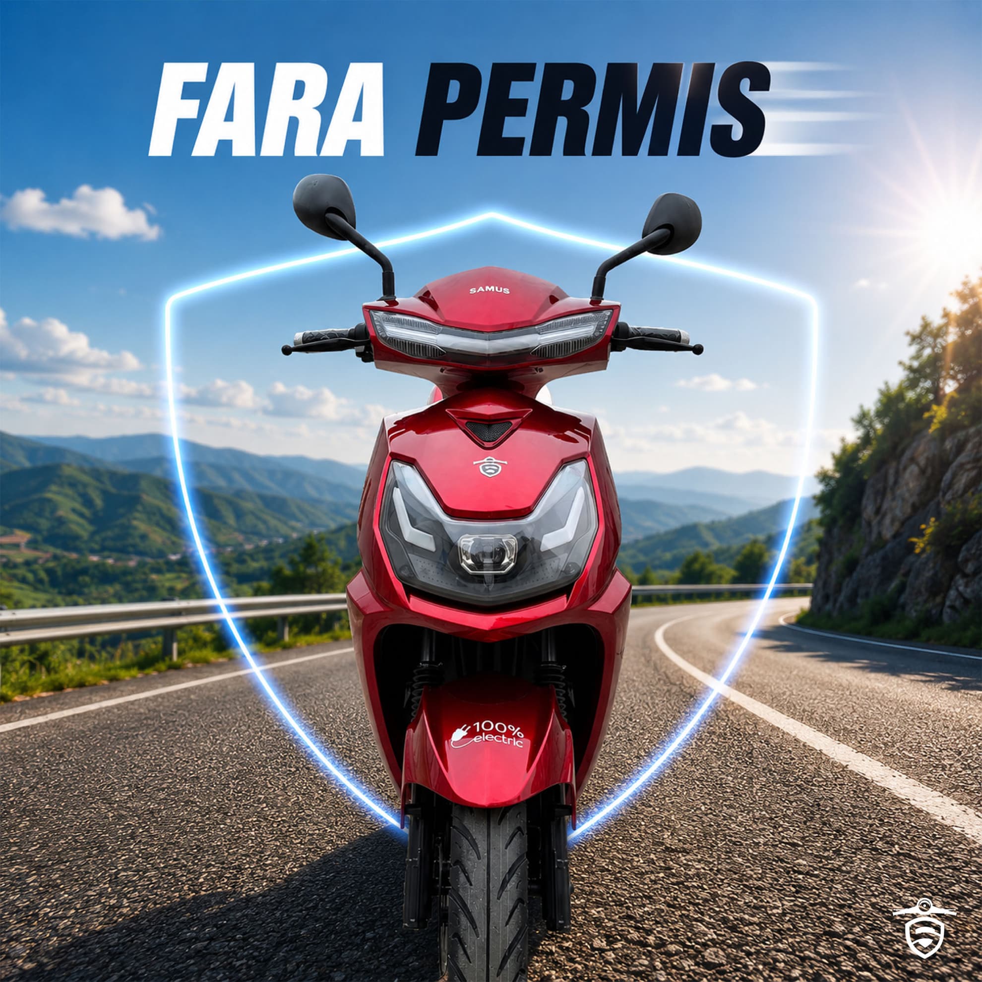 Scuter electric Samus Torino 25 Roșu utilizare fără permis