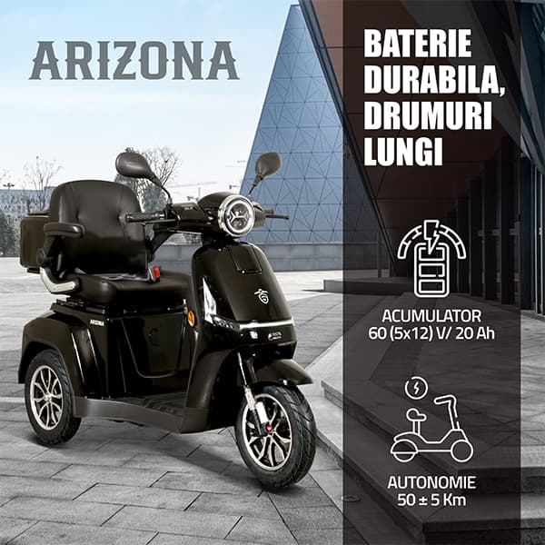 Banner autonomie 50km și acumulator 60V/20Ah Samus Arizona Black