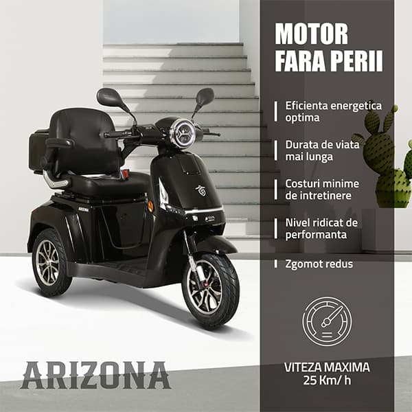 Banner motor electric 1000W triciclu Samus Arizona Black