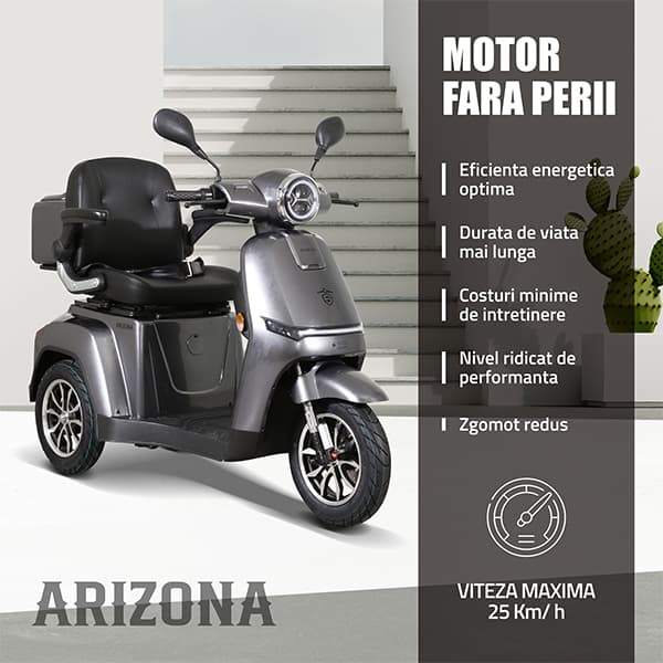 Banner motor electric 1000W triciclu Samus Arizona Silver