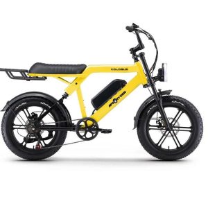 Bicicleta electrica APE RYDER COLOBUS YELLOW, motor 250W, baterie 48V/10.4Ah, viteza 25 km/h, autonomie 60 km, adulti, roti 20", display LCD