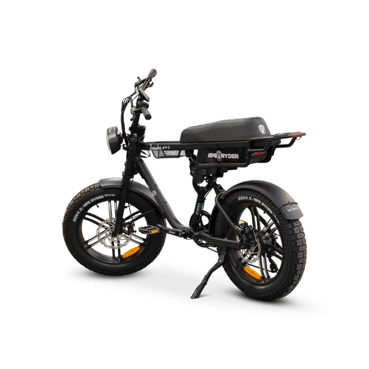JAMBO-PRO-MATT-BLACK-3 Ape Ryder Jambo Pro,Ape Ryder Jambo Pro Special Edition,Ape Ryder Romania,Ape Ryder Jambo Pro pret,Specificatii Ape Ryder Jambo Pro,Fatbike Ape Ryder Jambo Pro,Bicicleta electrica frane hidraulice,Fatbike electric baterie 13Ah,Bicicleta electrica motor 250W high-torque,E-bike roti late 20x4.0,Bicicleta electrica Shimano 7 viteze