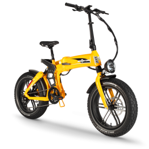 Bicicleta electrica APE RYDER LORIS YELLOW, putere 250W, baterie 48V/14,5Ah, viteza 25Km/h, autonomie 50-70Km, adulti, roti 20", display LCD