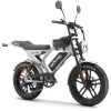 Bicicletă electrică APE RYDER MANDRIL ULTRA, motor 250W, baterie 48V/15Ah, autonomie până la 60 km, schimbător Shimano TX70 cu 7 viteze, roți de 20 inch și display LCD.