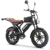 Bicicletă electrică APE RYDER MANDRIL ULTRA, motor 250W, baterie 48V/15Ah, autonomie până la 60 km, schimbător Shimano TX70 cu 7 viteze, roți de 20 inch și display LCD.