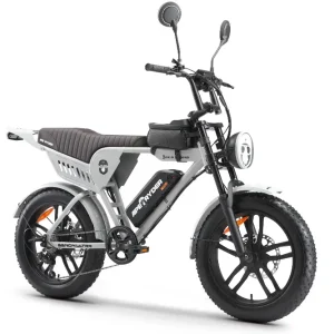 Bicicleta electrica APE RYDER GENON ULTRA-GRAY, motor 250W, baterie 48V/15Ah, viteza 25 Km/H, autonomie 60 Km, schimbator Shinamo TX70 7 viteze, adulti, roti 20", display LCD, 1 loc, gri