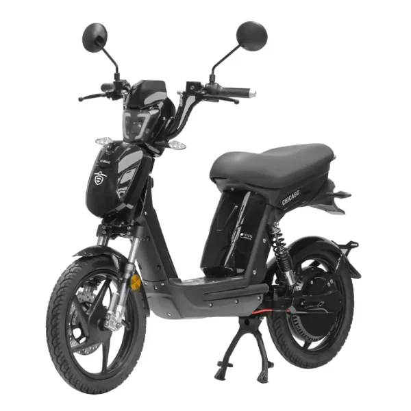 Scuter electric Samus Chicago negru vedere 3/4