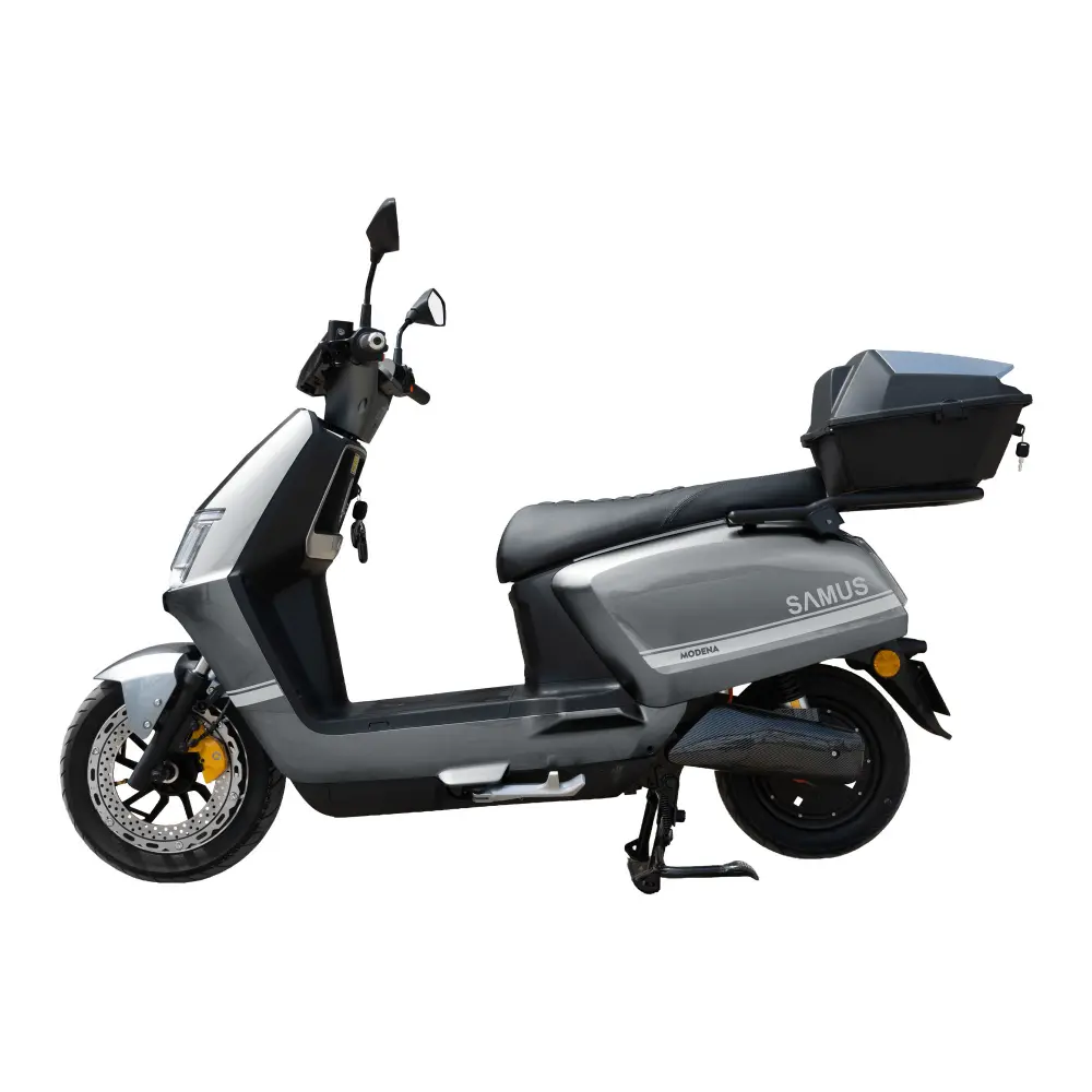 SAMUS Modena 25 Gri - profil lateral Scuter electric SAMUS Modena 25 gri vedere laterală profil