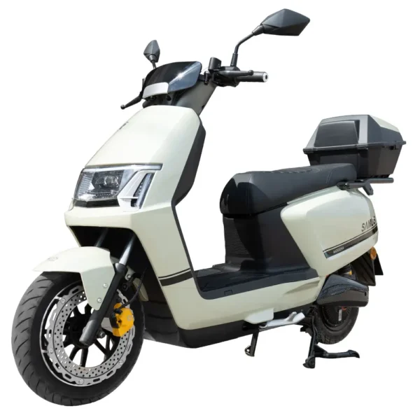 Scuter electric SAMUS Modena 25 verde 1200W autonomie 85 km vedere față laterală