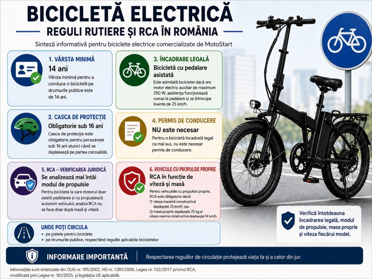 Reguli de circulație pentru biciclete electrice în România