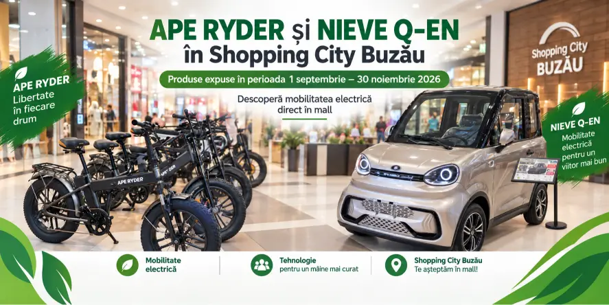 Biciclete APE RYDER, SKY JET, RKS și NIEVE Q-EN în Shopping City Buzău