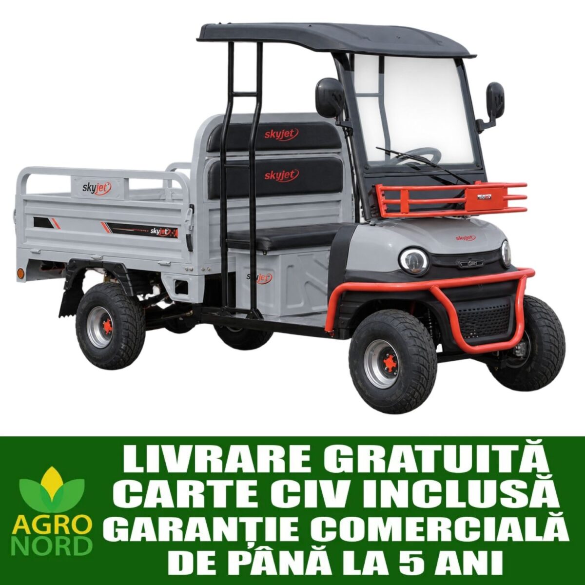 Cvadriciclu electric, camioneta SKY JET VIP CARGO GRAY Cvadriciclu electric, camioneta SKY JET VIP CARGO GRAY