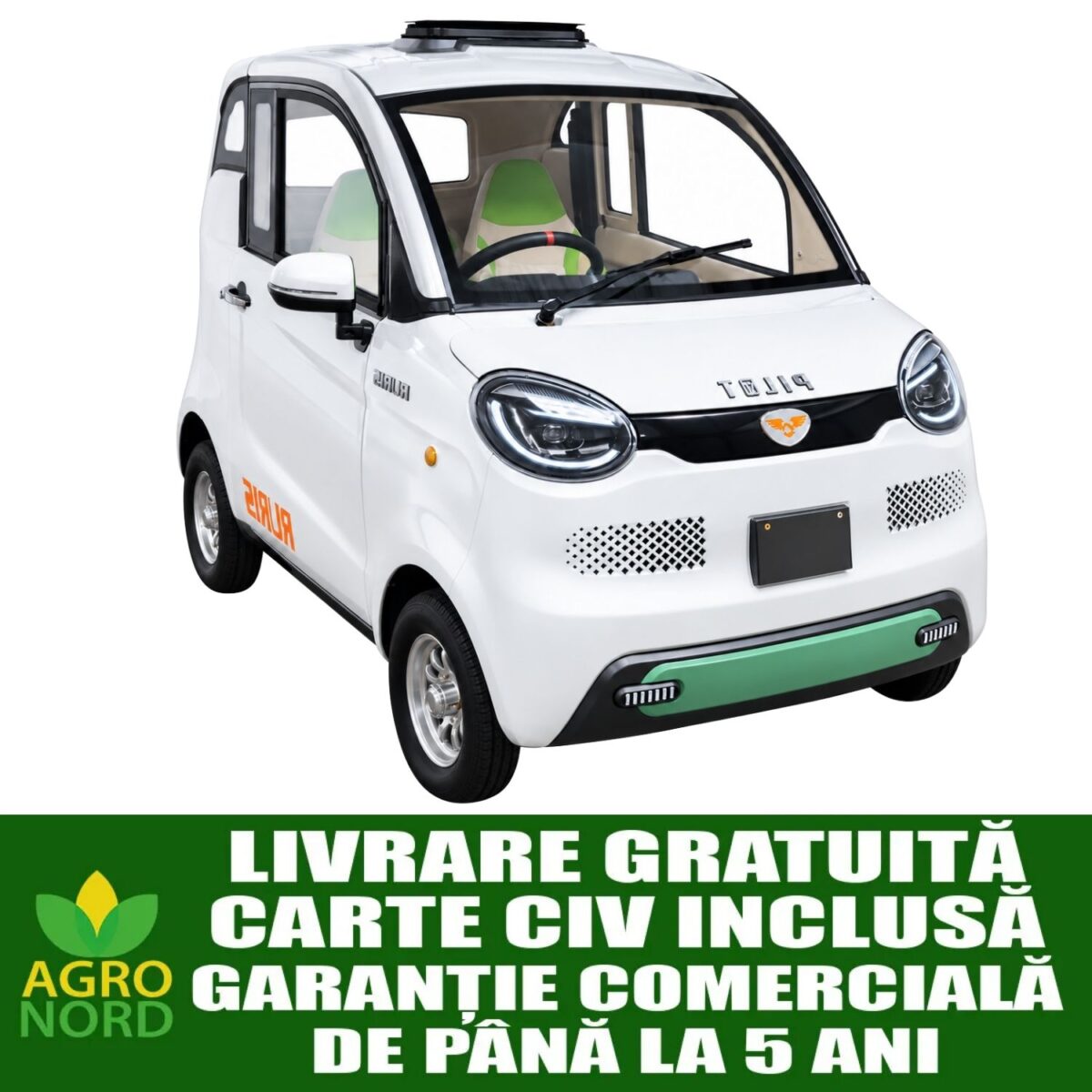 Masina electrica (cvadriciclu electric L6e-BP) RURIS PILOT GT500 WHITE Masina electrica (cvadriciclu electric L6e-BP) RURIS PILOT GT500 WHITE