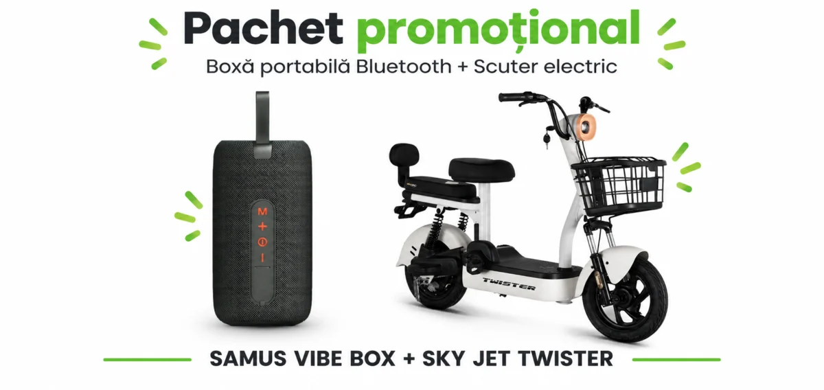 Pachet SKY JET TWISTER + Boxă Bluetooth Samus VIBE BOX