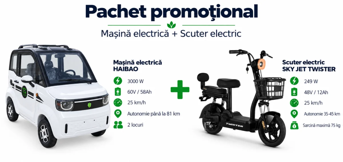 Pachet Masina electrica HAIBAO + SKY JET TWISTER