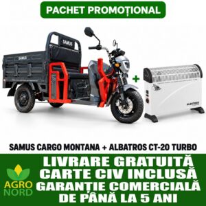 Pachet promoțional – Triciclu electric cargo SAMUS MONTANA 25 + Convector electric ALBATROS CT-20 TURBO